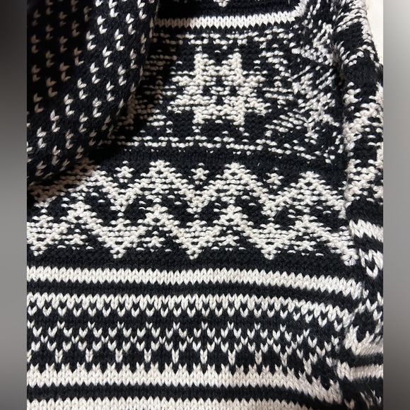 IF IT WERE ME Anthropologie Sweater Hoodie Cotton Wool Cream Black Isle Medium - Picture 9 of 14